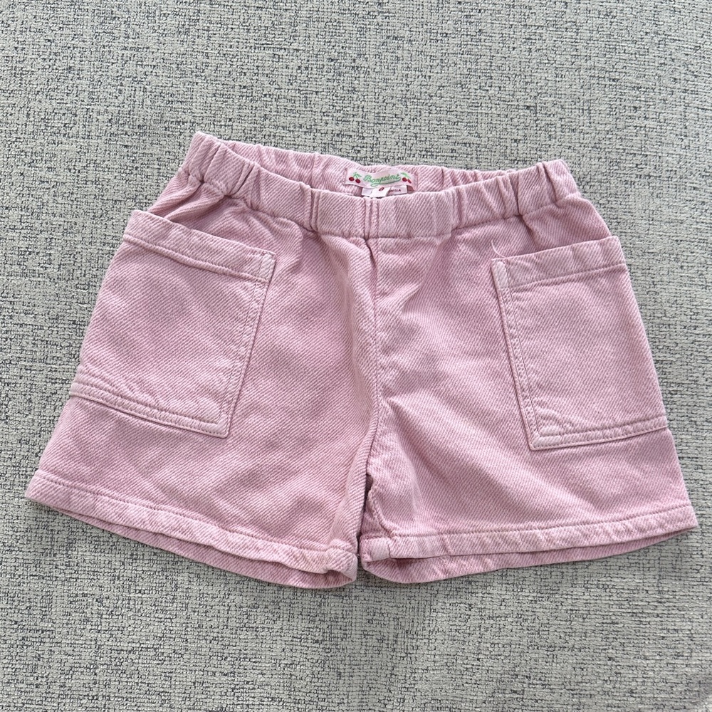 Bonpoint Light Pink Corduroy Kids Shorts